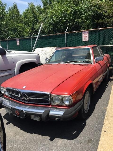 1989 Red Mercedes-Benz SL-Class Convertible