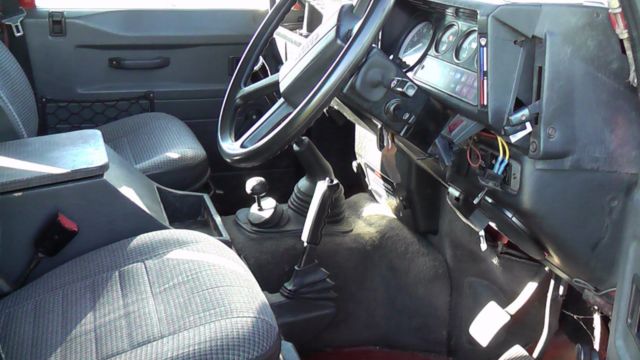 1990 Red Land Rover Defender Crew Cab Pickup