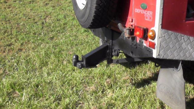 1990 Red Land Rover Defender Crew Cab Pickup