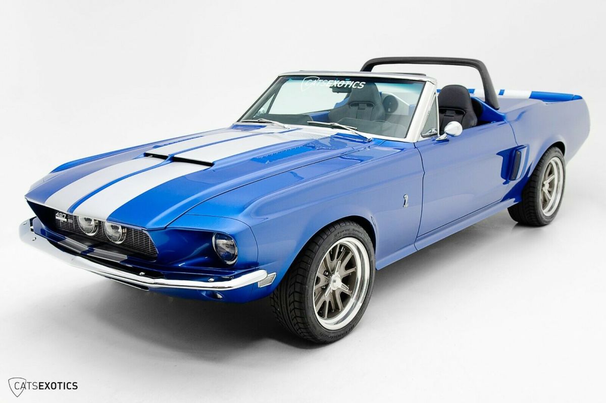 1968 Blue Ford Mustang Convertible