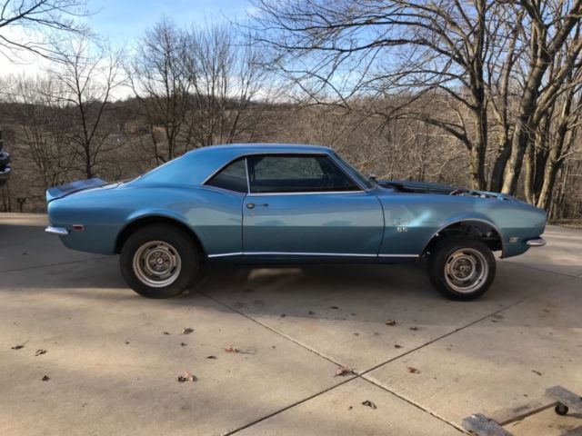 1968 Blue Chevrolet Camaro