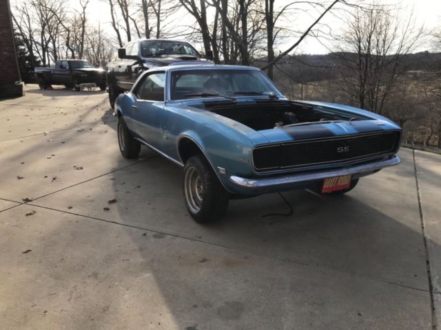 1968 Blue Chevrolet Camaro