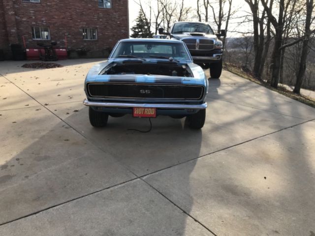 1968 Blue Chevrolet Camaro