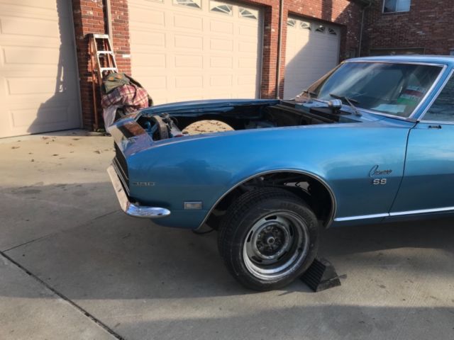 1968 Blue Chevrolet Camaro