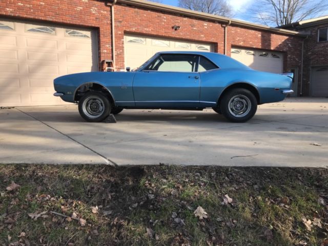 1968 Blue Chevrolet Camaro