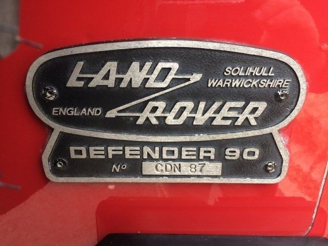 1994 Red Land Rover Defender --
