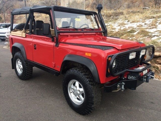 1994 Red Land Rover Defender --