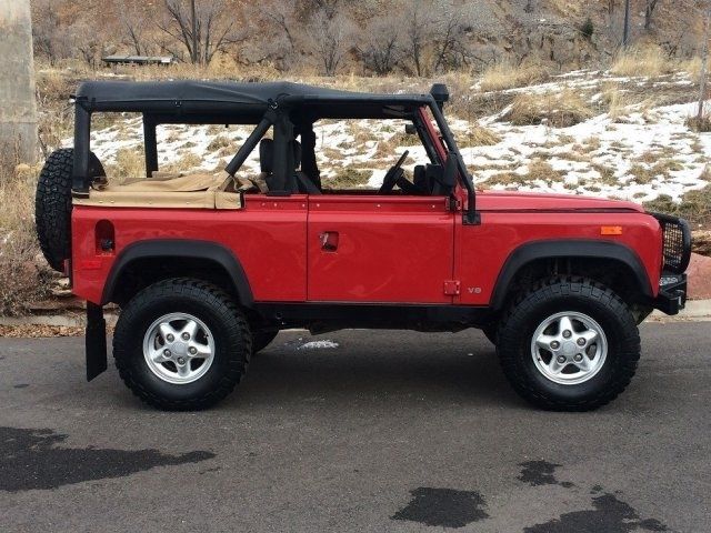 1994 Red Land Rover Defender --