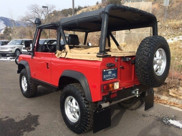 1994 Red Land Rover Defender --