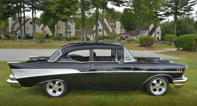 1957 Black Chevrolet Bel Air/150/210