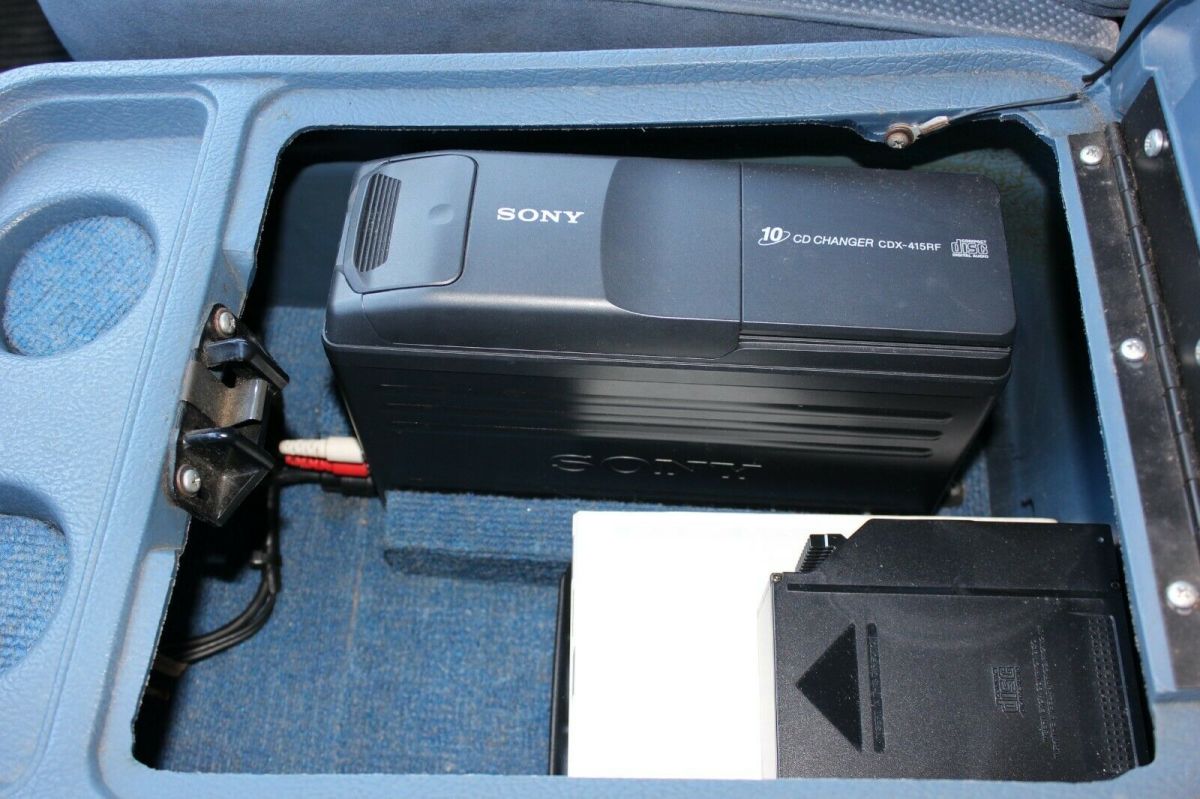 1986 Blue and White Ford Bronco