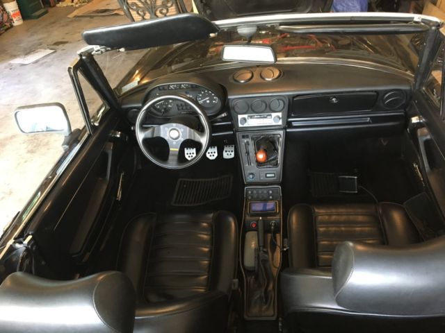 1987 Black Alfa Romeo Spider Convertible