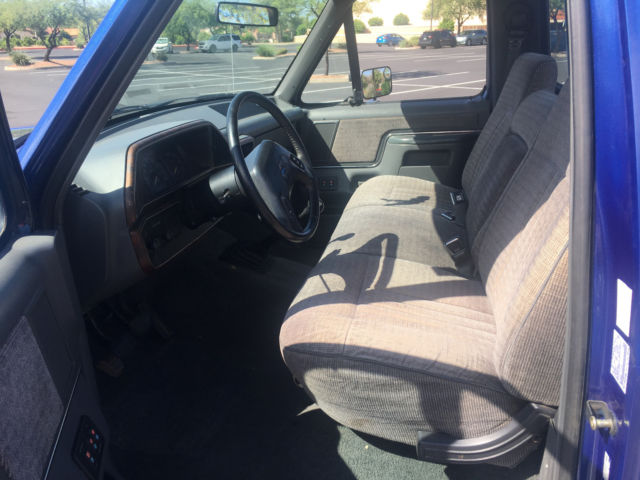 1990 Blue Ford F-150 Crew Cab Pickup