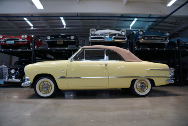 1951 Yellow Ford Custom DeLuxe 239 V8 Convertible with 3 spd O/D Convertible