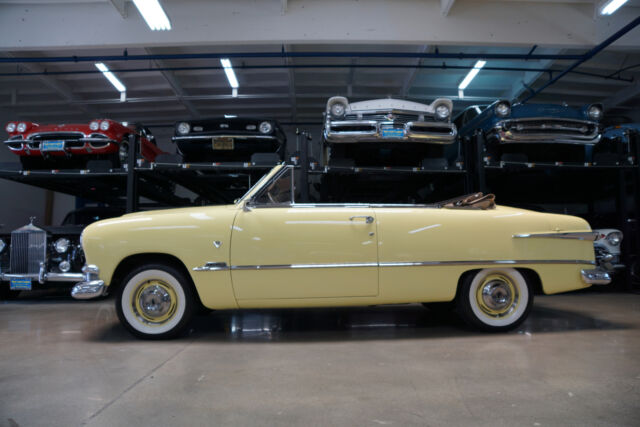 1951 Yellow Ford Custom DeLuxe 239 V8 Convertible with 3 spd O/D Convertible