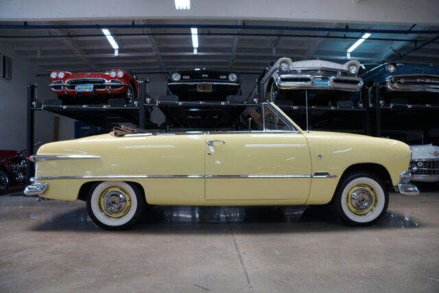 1951 Yellow Ford Custom DeLuxe 239 V8 Convertible with 3 spd O/D Convertible
