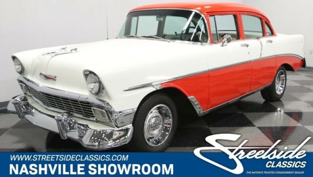 1956 Red Chevrolet Bel Air/150/210 Sedan
