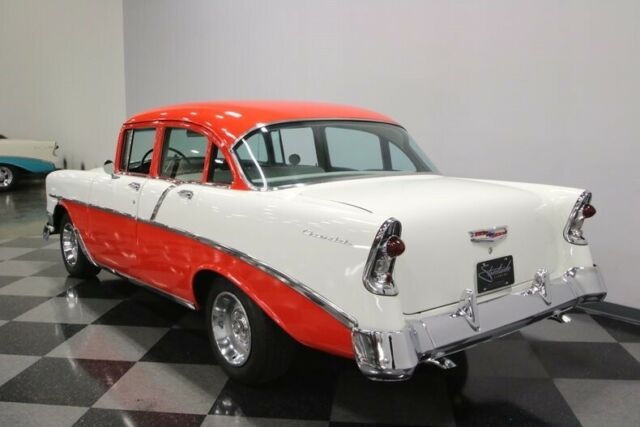 1956 Red Chevrolet Bel Air/150/210 Sedan