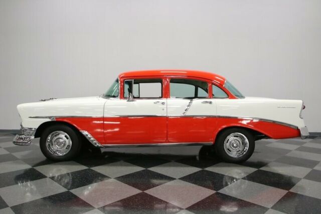 1956 Red Chevrolet Bel Air/150/210 Sedan