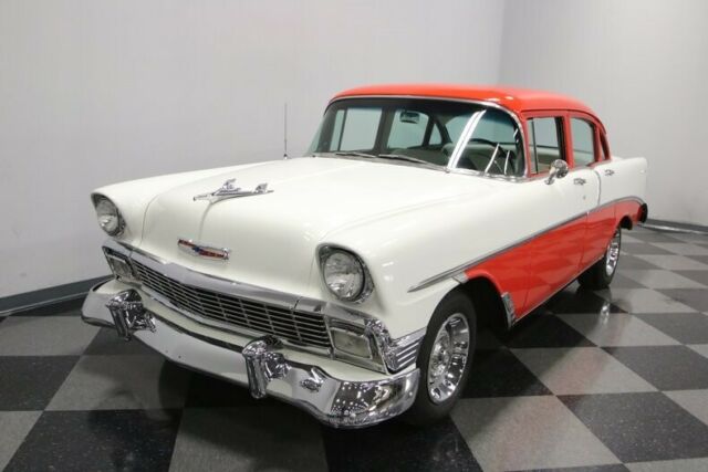 1956 Red Chevrolet Bel Air/150/210 Sedan