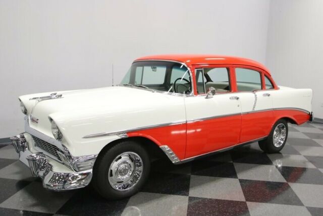 1956 Red Chevrolet Bel Air/150/210 Sedan