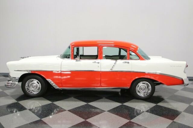 1956 Red Chevrolet Bel Air/150/210 Sedan