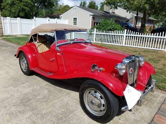 1952 Red MG T-Series Convertible