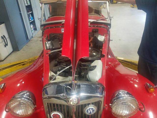 1952 Red MG T-Series Convertible