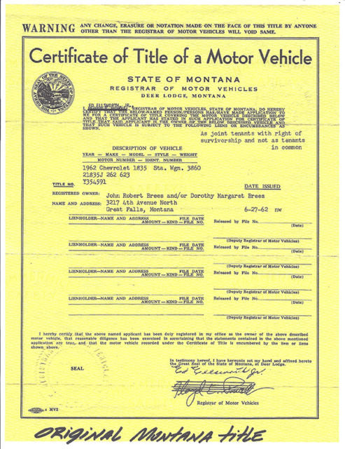 1962 Black Chevrolet Impala Wagon