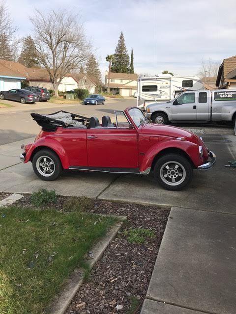 1968 Red Volkswagen Beetle - Classic Convertible