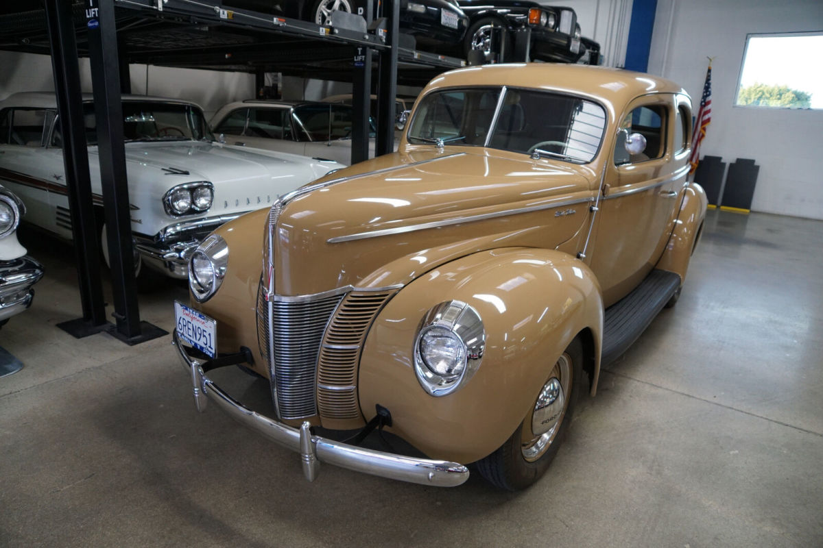 1940 Tan Ford 2 Door Sedan Deluxe Sedan