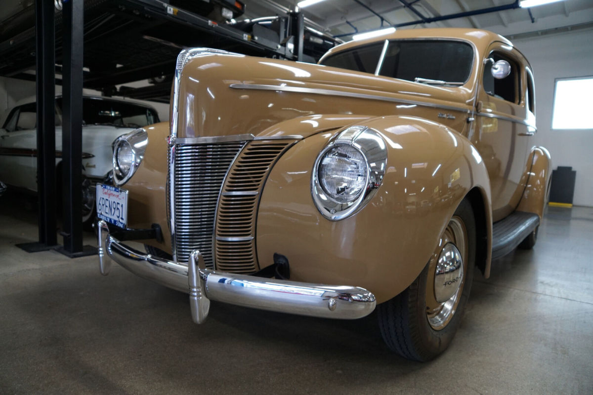 1940 Tan Ford 2 Door Sedan Deluxe Sedan