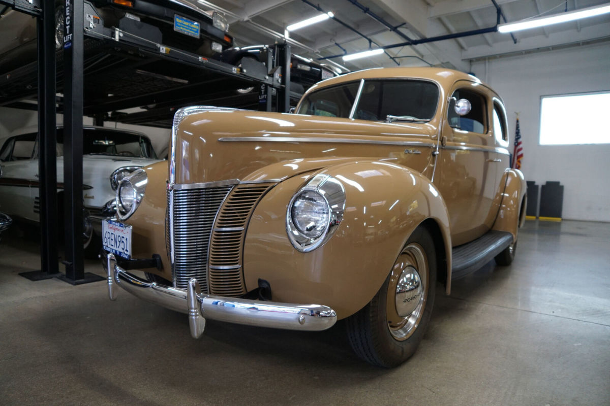 1940 Tan Ford 2 Door Sedan Deluxe Sedan