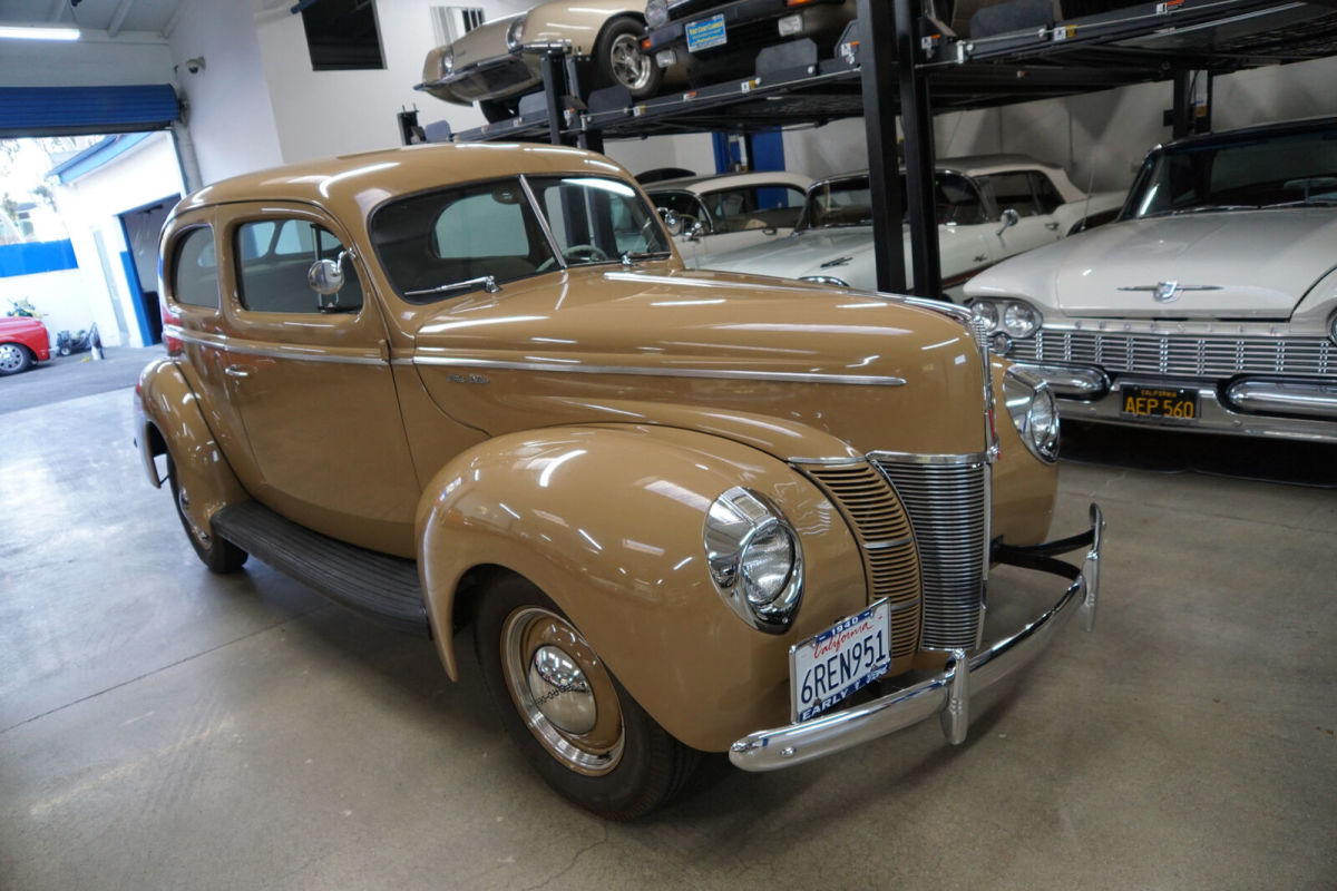 1940 Tan Ford 2 Door Sedan Deluxe Sedan