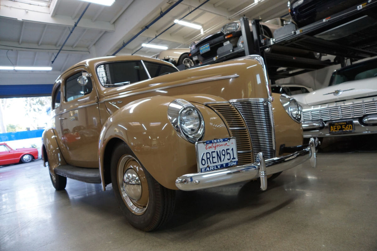 1940 Tan Ford 2 Door Sedan Deluxe Sedan