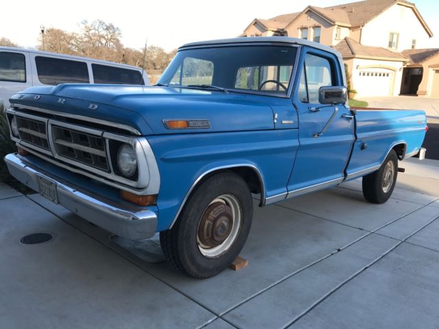 1971 Blue Ford F-250 Standard Cab Pickup
