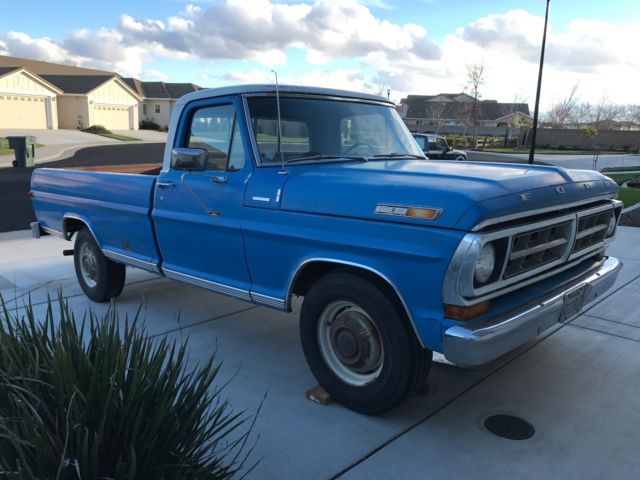 1971 Blue Ford F-250 Standard Cab Pickup