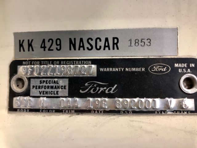 1969 White Ford Mustang Coupe