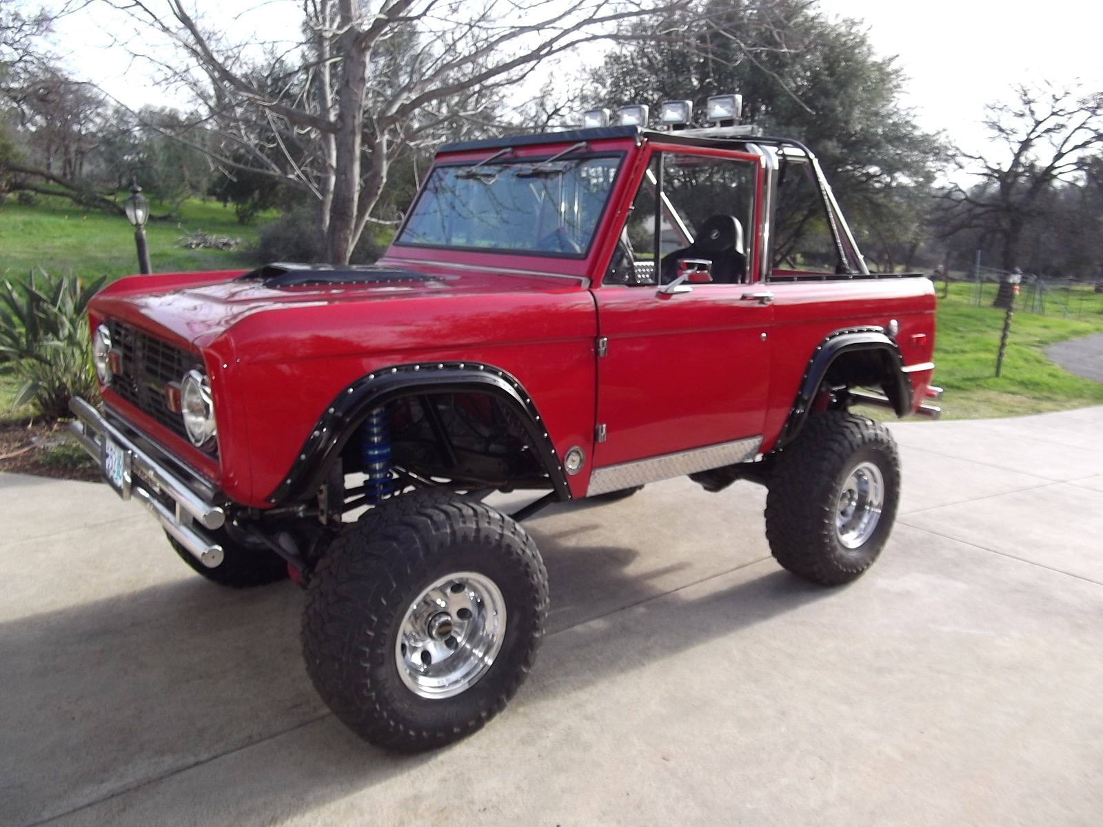 1971 Red Ford Bronco Convertible