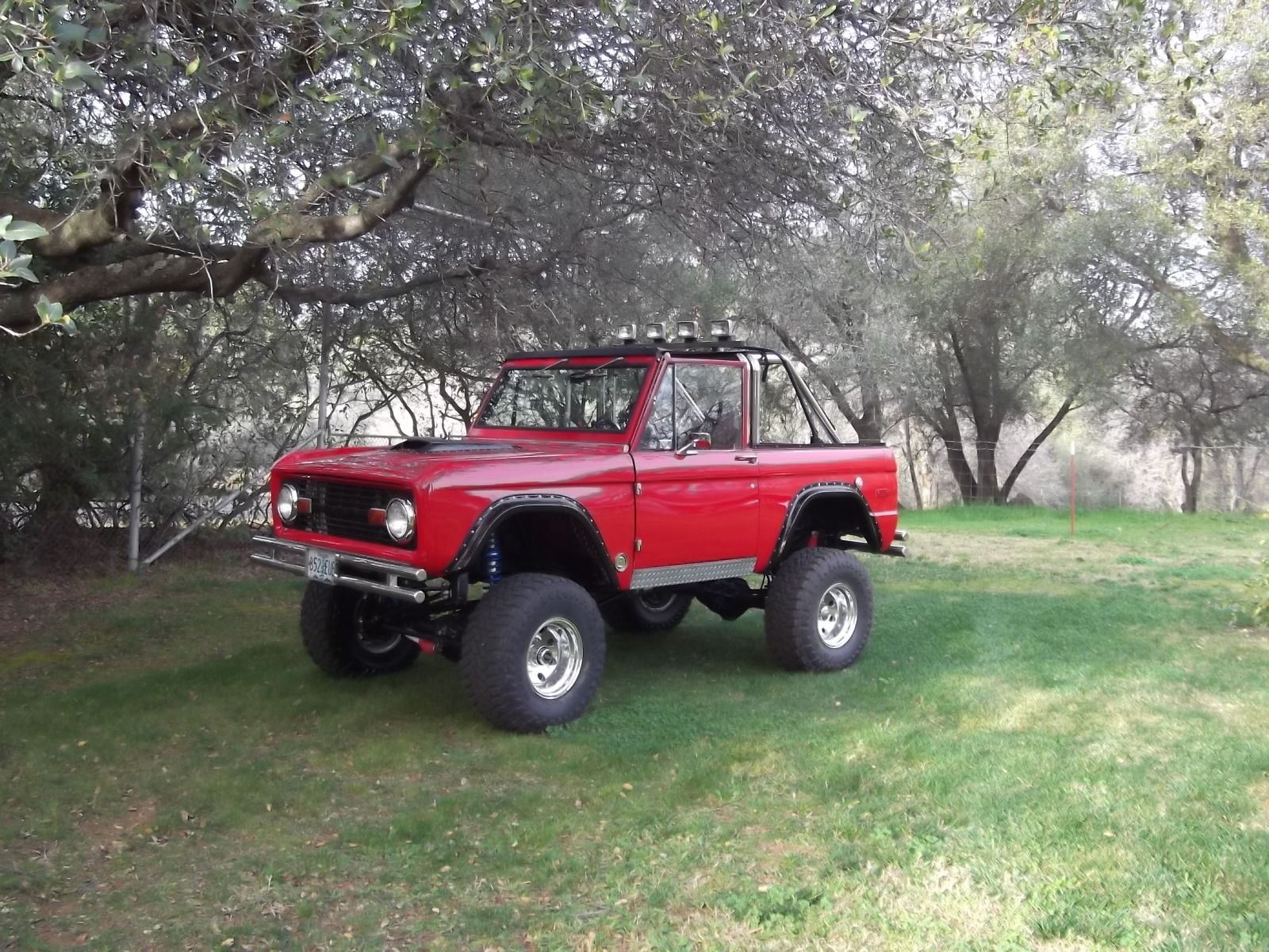 1971 Red Ford Bronco Convertible