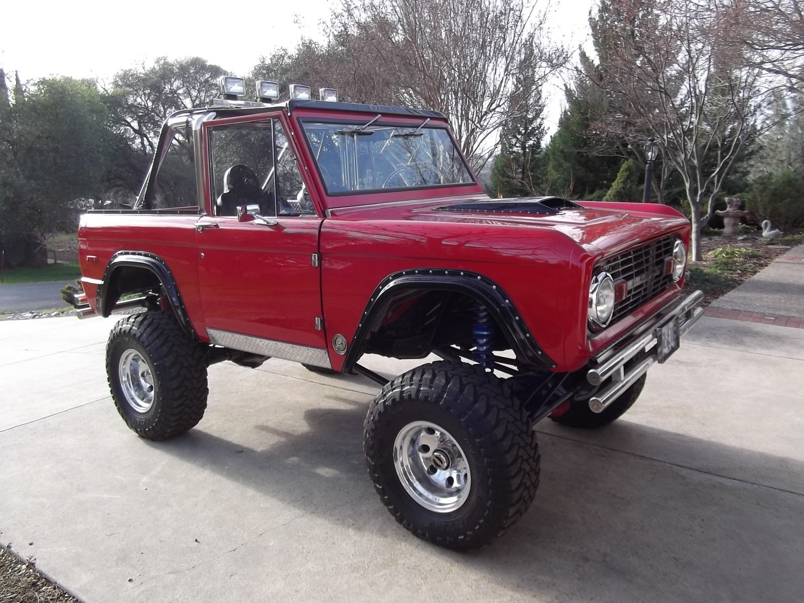 1971 Red Ford Bronco Convertible