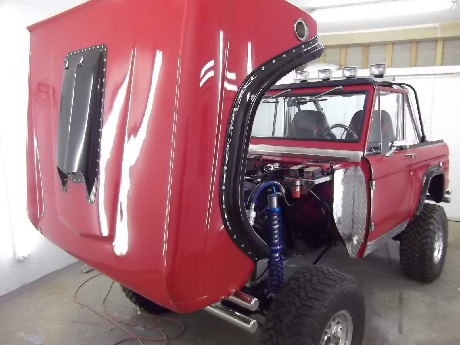1971 Red Ford Bronco Convertible
