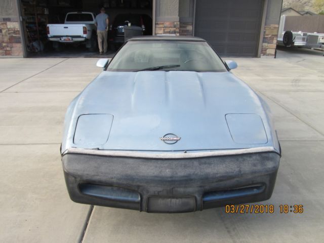 1985 Light Blue over Dark Blue Chevrolet Corvette Coupe