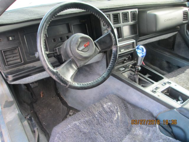 1985 Light Blue over Dark Blue Chevrolet Corvette Coupe