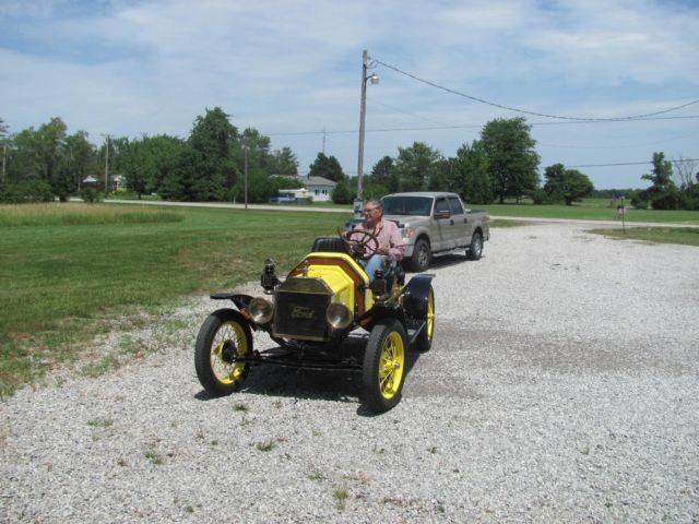 1915 Yellow Ford Speedster open two seater