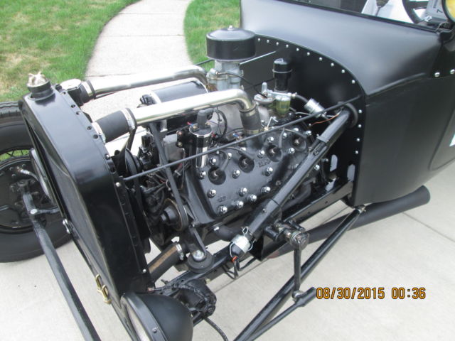 1921 semi flat black Ford Model T 1 door no top convertiable