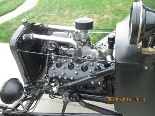 1921 semi flat black Ford Model T 1 door no top convertiable