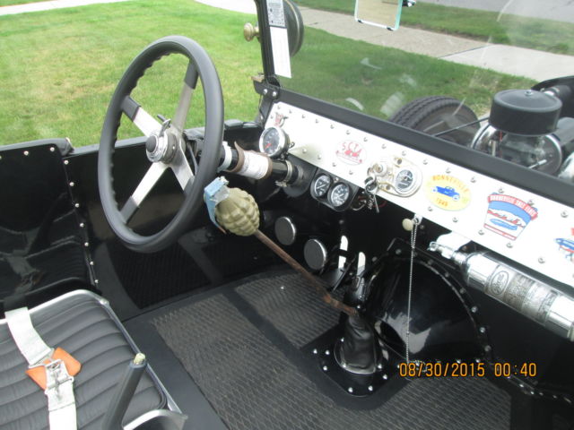 1921 semi flat black Ford Model T 1 door no top convertiable