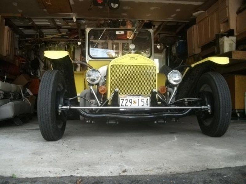 1923 Yellow Ford Model T Convertible
