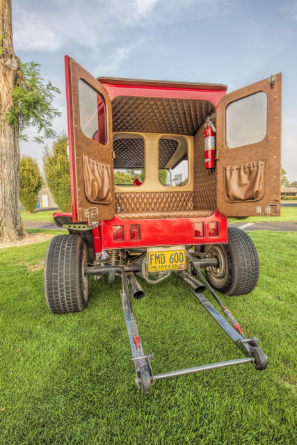 1923 red Ford C-Cab